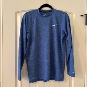 Nike Swim Men's Blue Long Sleeve Rash Guard